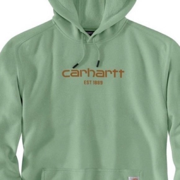 NWT Carhartt Force Mens Relaxed Fit Hoodie Size Large Tall LT Green - Picture 4 of 4